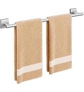 USHOWER Brushed Nickel Towel Bar, 24 Inch Towel Racks for Bathroom Wall Mounted, 304 Stainless St...