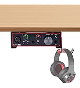 Metal Under Desk Mount and Wall Mount for Focusrite Scarlett Solo 3rd/4th Gen with Adjustable Hea...