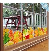 47" Fall Window Clings Leaf Border - Window Border for Fall Leaves Decoration - Double Sided Leaf...