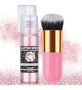 AWCCXMYM Body Glitter Spray Sparkle Hairspray Highlighter Glitter Shiny Spraay for Hair and Body,...