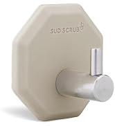 Sud Scrub Antimicrobial Shower Hook, Self Adhesive Hooks for Shower Wall, Heavy Duty Removable W...