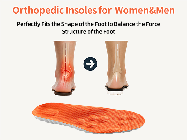 Steppers Insoles for Men Women - Arch Support, Massage Memory Foam, Breathable Inserts
