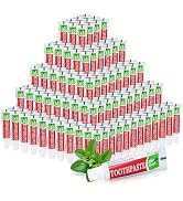 Travel Size Mini 0.176 oz Toothpaste Bulk, Disposable Mint Flavor Pocket Teeth Paste Small Essent...