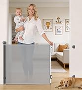 Scalable Safety Door, pet/Dog/cat Temporary Door, Baby Safety gate, mesh Soft Material, Expands t...