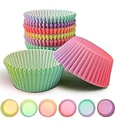 qiqee 300-Count Cupcake Liners Standard Cupcake Cups 6 Design Cupcake Papers Baking Cups Cupcake ...