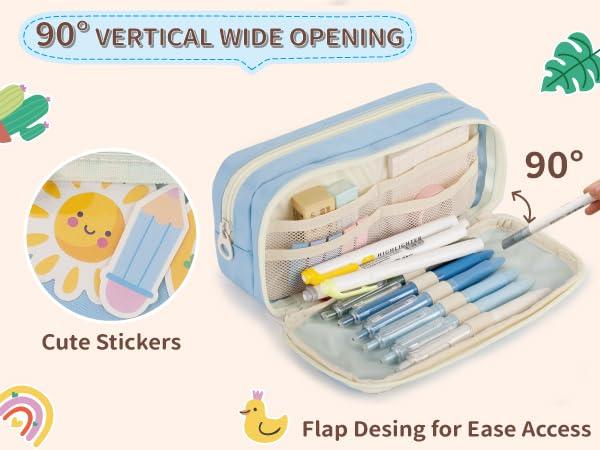 pencil case for girls boy pencil case kids pouch large big capacity Dinosaur art soft marker kids