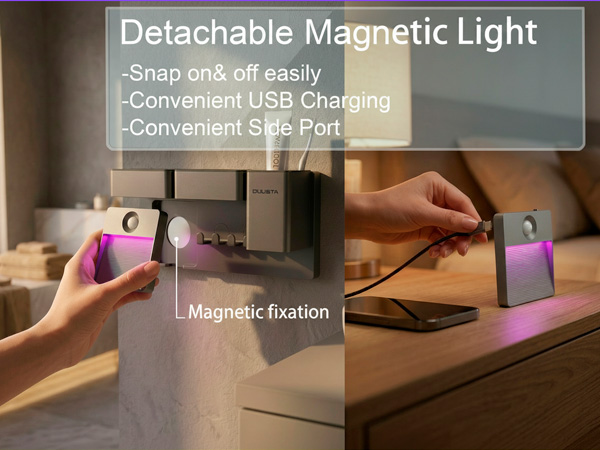 Toothbrush Holders with Magnetic Night Light