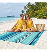 COSENNATUR Beach Blanket Beach Mat Waterproof Picnic Camping Mat 79"x79" | Extra Large Waterproof...