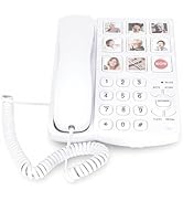 Big Corded Phone, Corded Phone for Hearing and Visually Impaired Telephone for Seniors, Speed Dia...