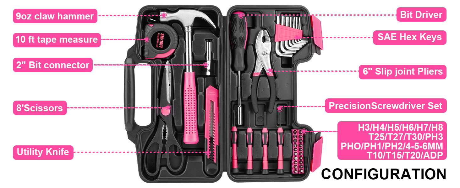 40 Piece General Household Hand Tool Kit