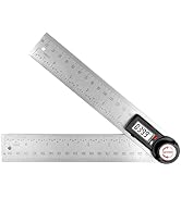 GemRed 82305 Digital Angle Finder Protractor-Stainless steel (white&red button)