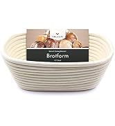 Vollum Bread Proofing Basket Banneton Baking Supplies for Beginners & Professional Bakers, Handwo...