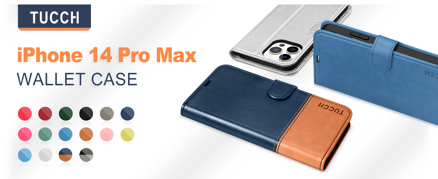 TUCCH Wallet Case for iPhone 14 Pro Max