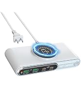 6-in-1 Magnetic Wireless Charging Station, 72W Desktop Charger with PD45W USB-C & QC3.0, 4-Ports ...