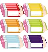 Whaline Back to School Pencils Name Tags Colorful Pencil Classroom Decoration Students Desk Name ...