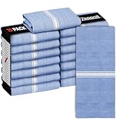 Zeppoli Classic Kitchen Towels - 15 Pack 100% Natural Cotton Kitchen Towel Set, Reusable Wash Clo...