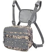 Tactical Chest Rig Bag of Laser Cut Design, Molle Chest Pouch Utility Recon Kit Bag Tactical Ches...