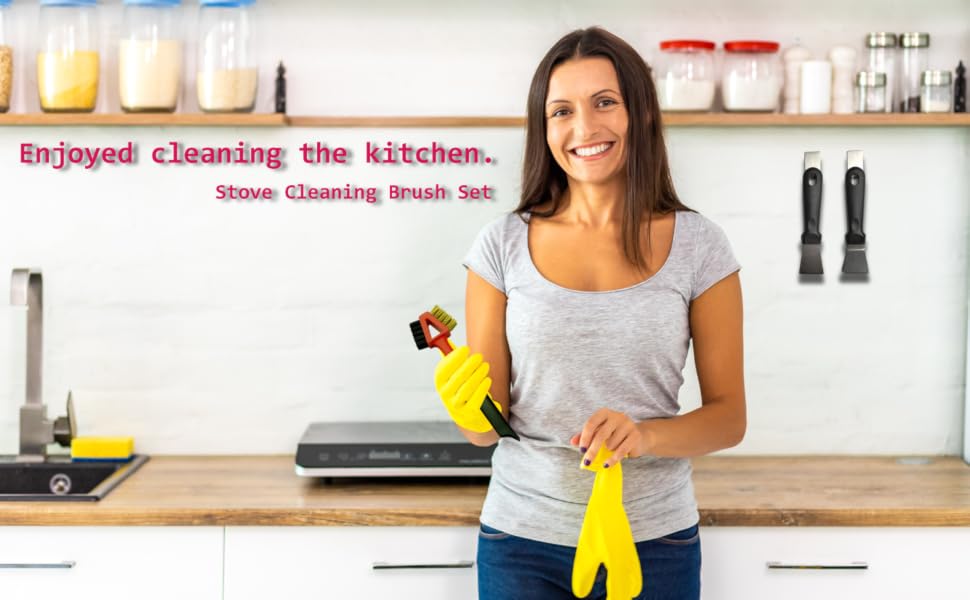 stove top gas range brushes,stove cleaning scraper,cooktop cleaning brush,range hood cleaning tool