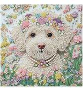 DIADAY Dog Pearl Diamond Painting Kit for Adults, Diamond Art 12x12 Inch | 3D Relief Pearl Diamon...