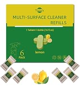 Tisnxiy Multi-Surface Cleaner Refill Tablets - 6 Count- 96 fl oz total (6x 16 fl oz) - All Purpos...