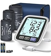 Blood Pressure Machine Upper Arm, 3 Size Cuffs, Small 7"-9", Medium/Large 9"-17" and Extra Large ...