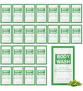 FAOEHN Travel Size Body Wash Packet Bulk Pack of 10,Individually Wrapped 0.35 fl oz(10 ml) Dispos...