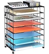 Univivi Office Desk Organizer, 7-Tier Mesh Letter Trays , File Paper Tray Organizer / Screws Free...