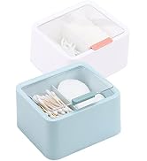 Tecbeauty 2pcs Qtips Holder - Middle Divider Cotton Pads Storage Dispenser Bathroom Organizer wit...