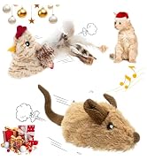 Gigwi Interactive Cat Toys for Indoor Cats, Cat Mouse Toys 2 Pcs with Electronic Realistic Squeak...