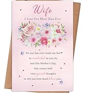 gerdiny Mother's Day Card for Wife, Mothers Day Gifts from Husband, Wife Mothers Day Card 307-377