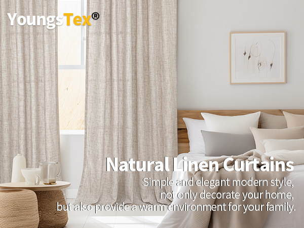 YoungsTex Natural Linen Curtains