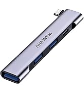 USB C Hub for Laptop, Portable USB C Splitter Multiport Adapter with Type-C Charging Port and USB...
