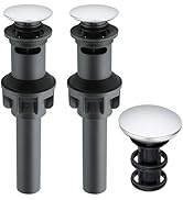 iFealClear 2 Pack Pop Up Drain Stopper with Overflow, Push and Seal Pop Up Drain Stopper for Fauc...