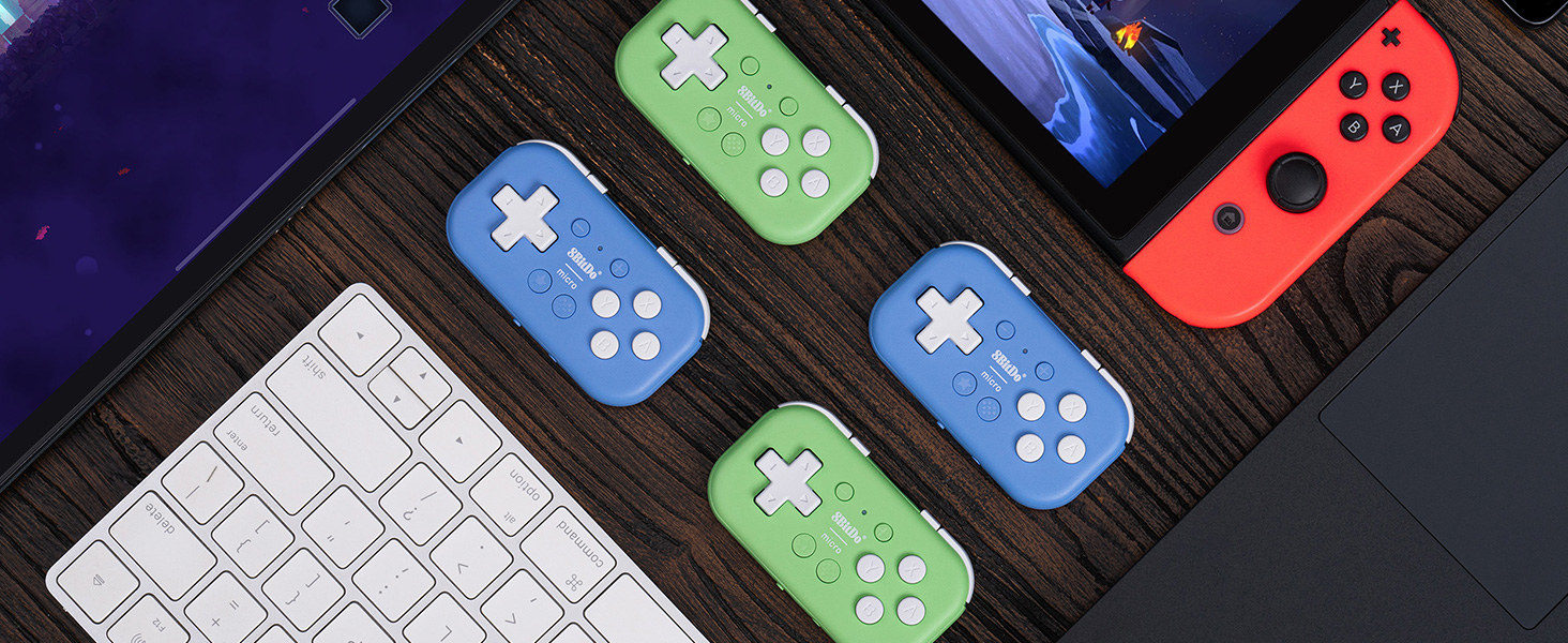 Pocket-sized Mini Controller for Switch, Android, and Raspberry Pi, Support Keyboard Mode
