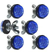 Deep Blue Reflector Motorcycle License Plate Bolts and Nuts