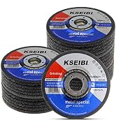 KSEIBI Metal Stainless Steel INOX Grinding Disc Depressed Center Grind Wheel, 7/8-Inch Arbor (4-1...