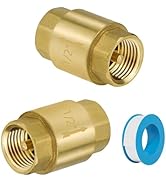 Angry Pony NPT 1/2 Thread Brass Spring Check Valve, Garden Hose Backflow Preventer, One Way Valve...