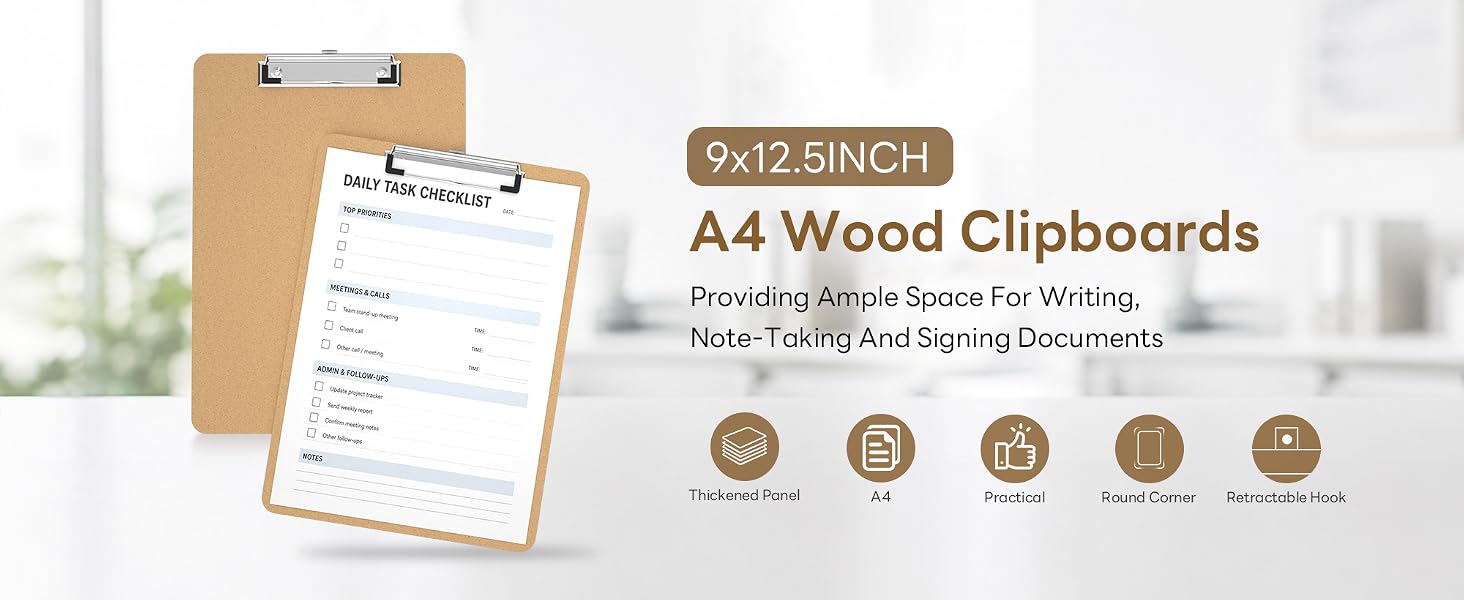 Hongri Wooden Clipboard Set