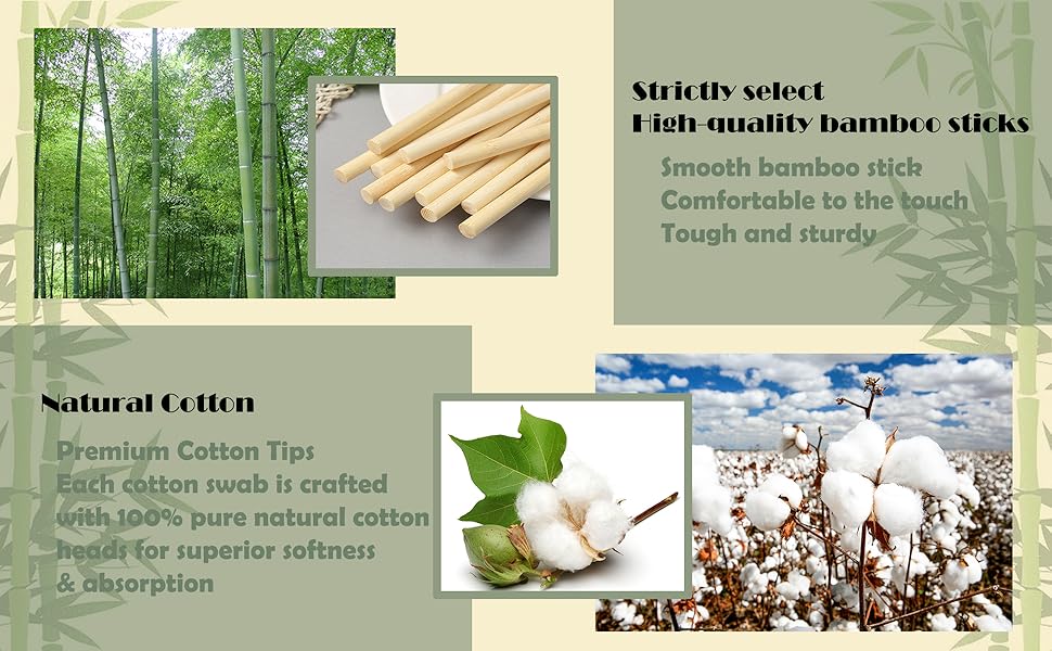 bamboo cotton swabs 500ct