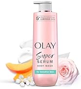 Olay Super Serum Body Wash for Sensitive Skin, 24hr Long Lasting Rich Hydration, 5+ Ingredient Co...