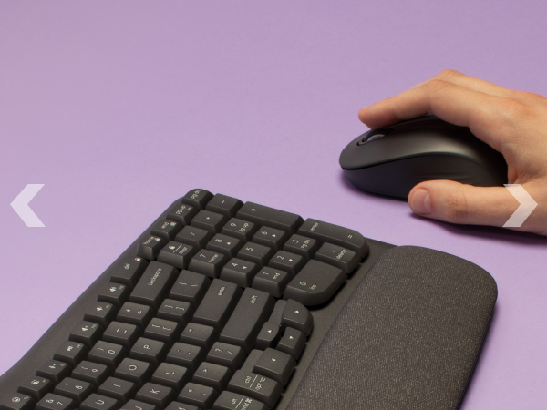 Wave Keys MK670 Combo, Wireless Ergonomic Keyboard with Signature M550 L Wireless Mouse