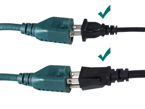 16AWG Cold Weather Outdoor Extension Cord, SJTW Extension Cable with 90 Degree Flat Plug