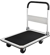 LEADALLWAY Platform Truck Large Size Hand Truck Foldable Dolly Cart for Moving Easy Storage and 3...