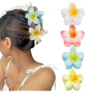 GQLV Flower Hair Claw Clips-4PCS Large Claw Clips for Thick Hair,Strong Hold Nonslip Hair Clips f...