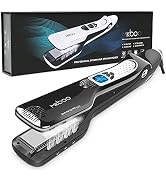 MKBOO Hair Straightener with Steam,Salon Professional Nano Titanium Ceramic Steam Flat Iron with ...