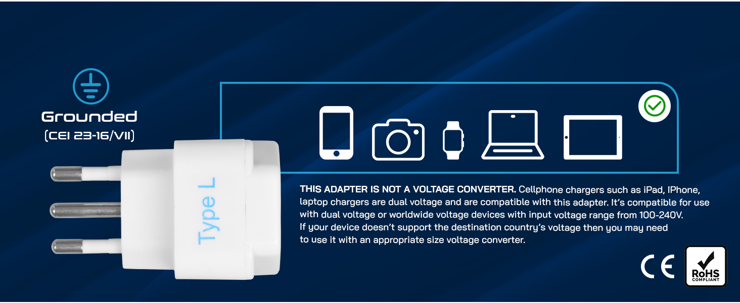 us to italian plug adapter