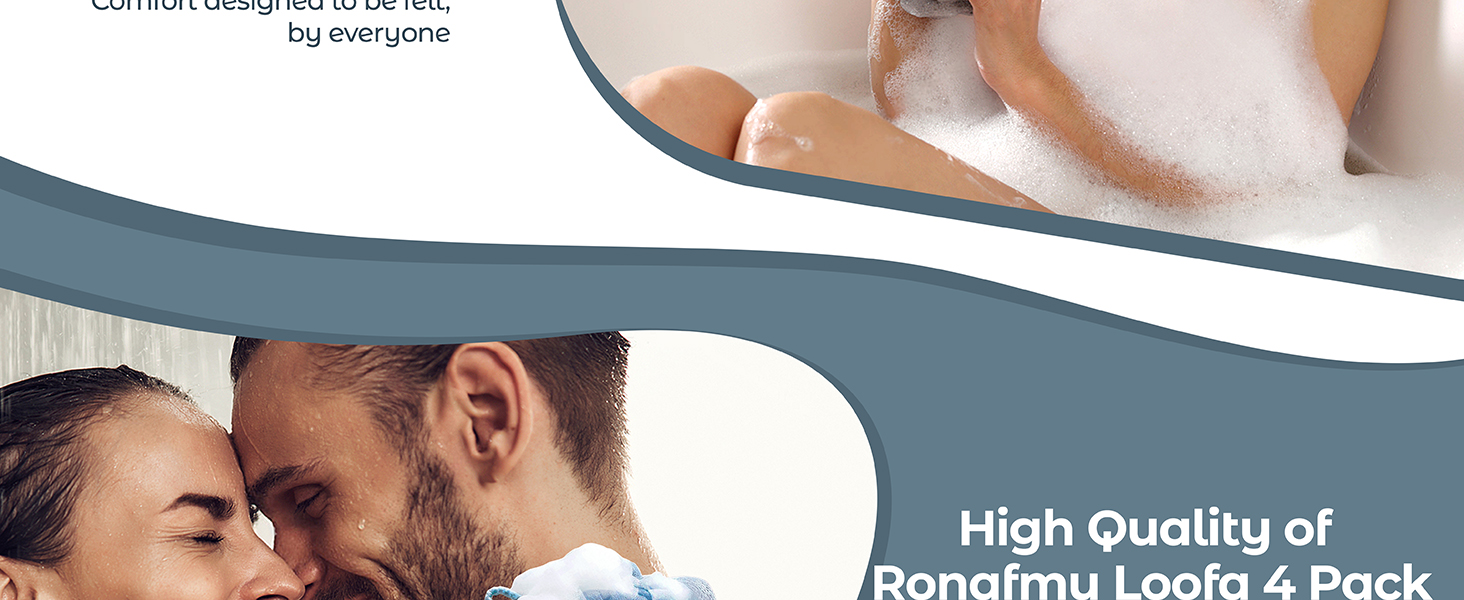High Quality of Rnoafmu Shower Pouf suitable for men.women,kids,boys,girls