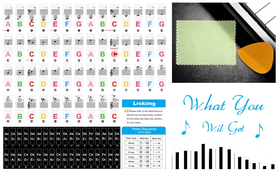 Piano Keyboard Stickers