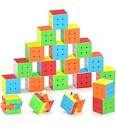 Full Size 3x3x3 Speed Cube Set, 2.2in Puzzle Party Favors Toy Stickerless Magic Cube Set, School ...