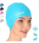 Firesara Swim Cap, Original Updated Swimming Cap 3D Ergonomic Design Comfortable Durable Ear Prot...